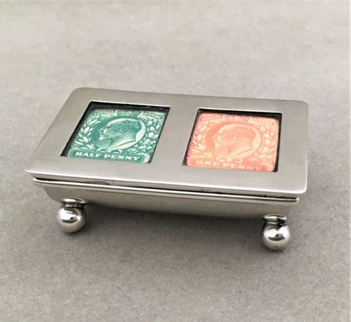 fig 1. An excellent silver double stamp box