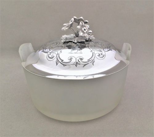 fig 1. A gorgeous Victorian silver lidded butter dish