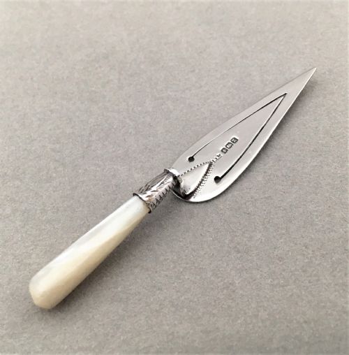 A Silver & Mother-of-pearl Bookmark