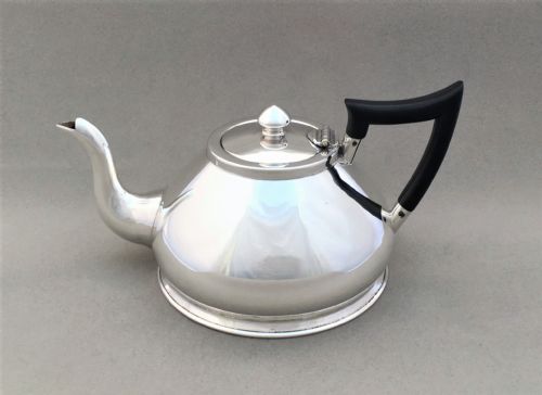 fig 1. An unusual Chester silver breakfast teapot