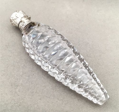 fig 1. A wonderful silver mounted mid 19th Century scent bottle