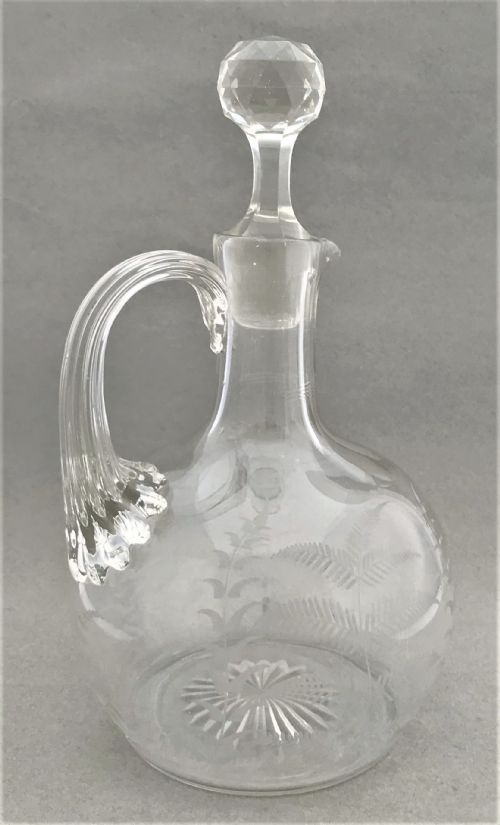 fig 1. A Victorian Fern etched wine jug