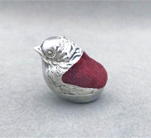 A Silver 'Chick' Pin Cushion by Sampson Mordan