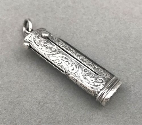 fig 1. A gorgeous Victorian silver sewing etui