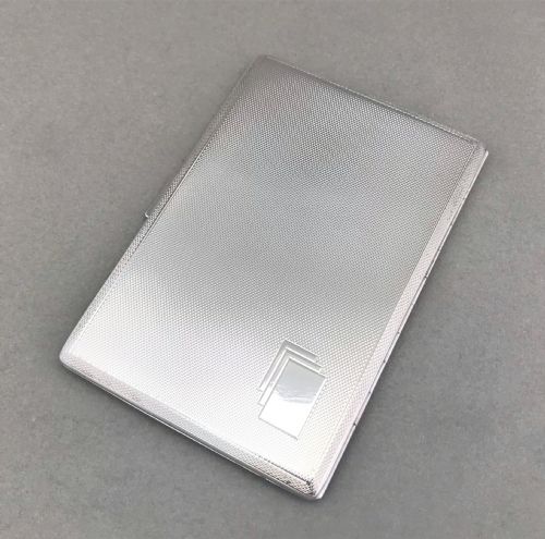 A Handsome Art Deco Silver Cigarette Case