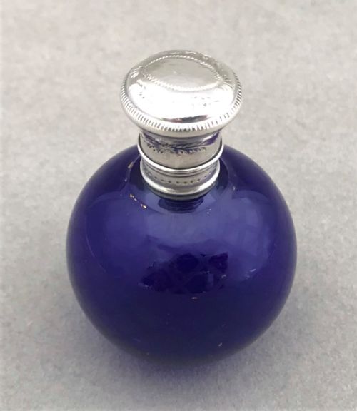 fig 1. A gorgeous silver mounted mid 19th Century scent bottle