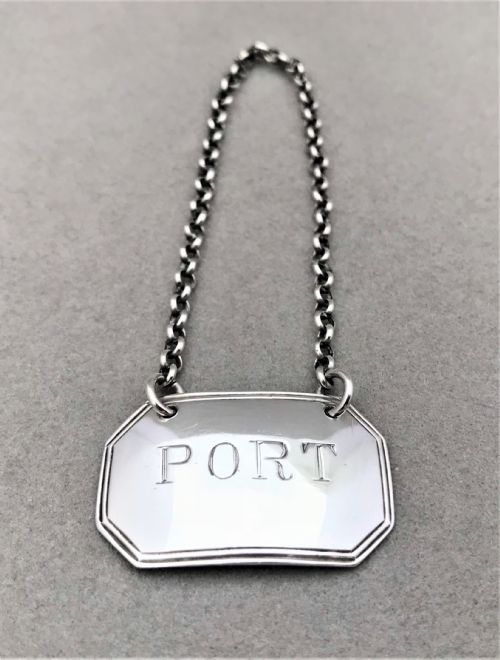 A George III Silver Port Label