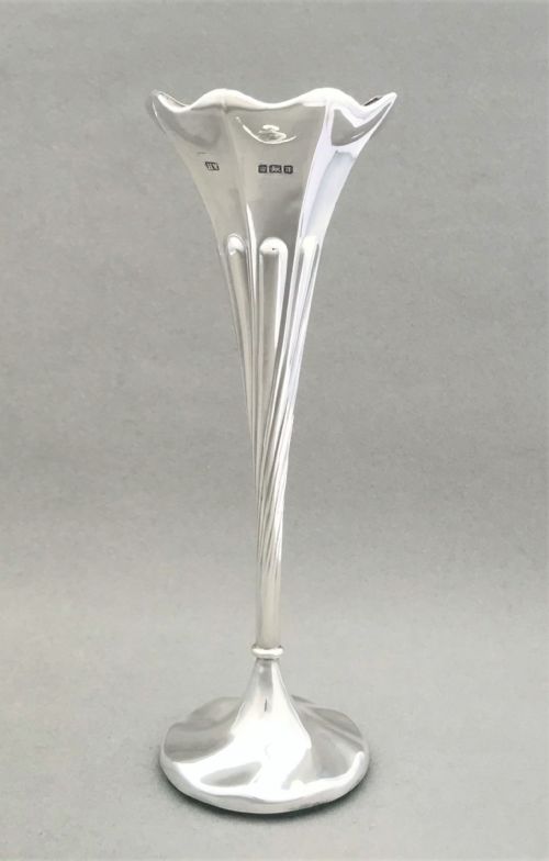 An Attractive Edwardian Silver Stem Vase