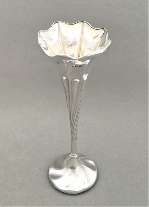 fig 1. An attractive Edwardian silver stem vase