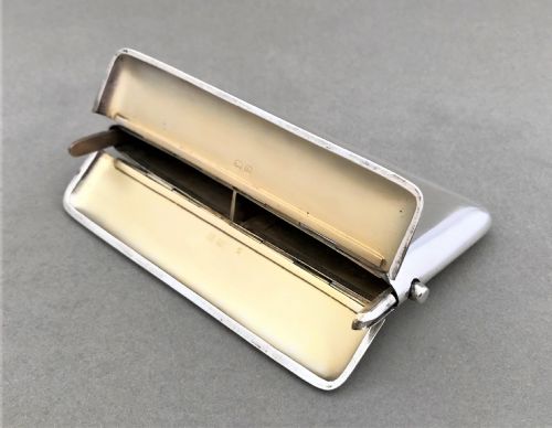 An Unusual Silver Sprung Card or Cigarette Case