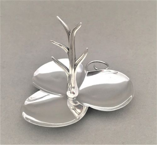 A Delightful Edwardian Silver Ring Tree