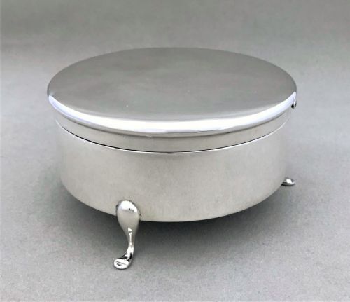 A Large & Stylish Silver Trinket Box