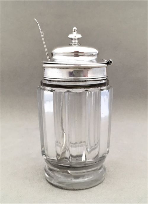 fig 2. A silver mounted George IV dry mustard