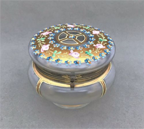 An Exquisite French Gilded & Enamelled Trinket Pot