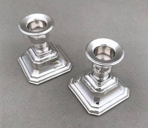 fig 1. A pair of Art Deco silver candlesticks