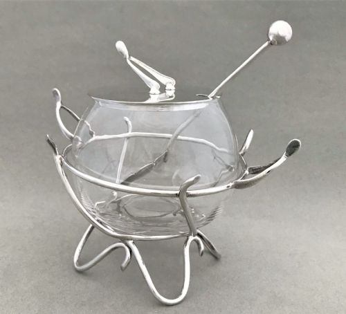 fig 1. A charming silver plated preserve jar
