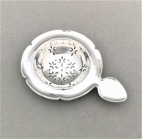 An Attractive Chester Silver Tea Strainer