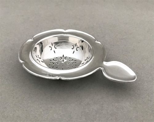 fig 1. An attractive Chester silver tea strainer