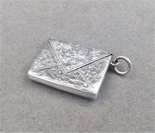 A Charming Edwardian Silver Stamp Case