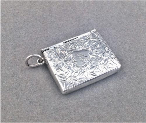 fig 1. A charming Edwardian silver stamp case