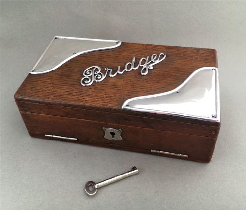 An Edwardian Silver Mounted Bridge Box