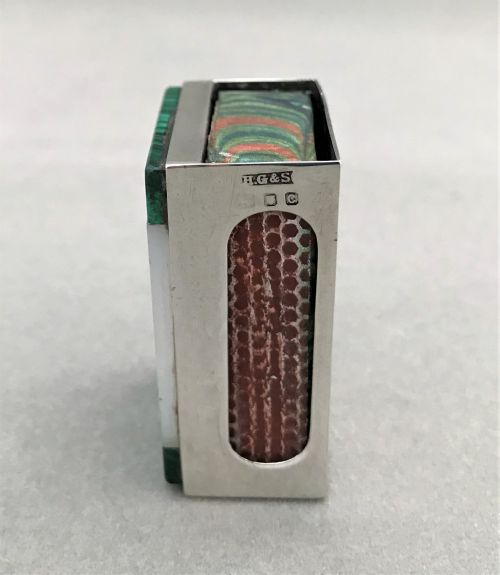 fig 1. An attractive silver match box case
