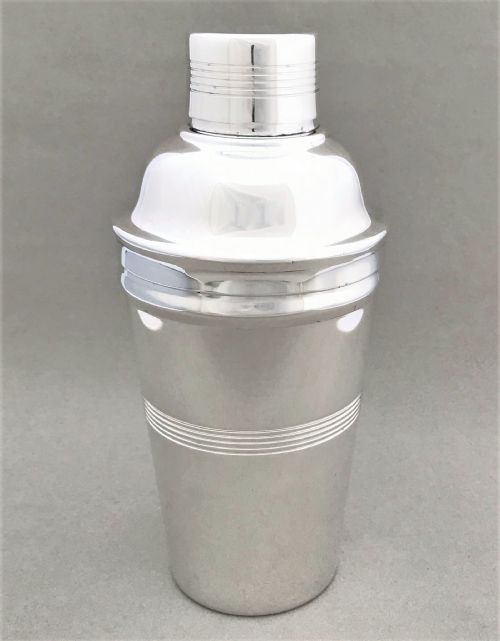 An Art Deco Silver Plated Cocktail Shaker