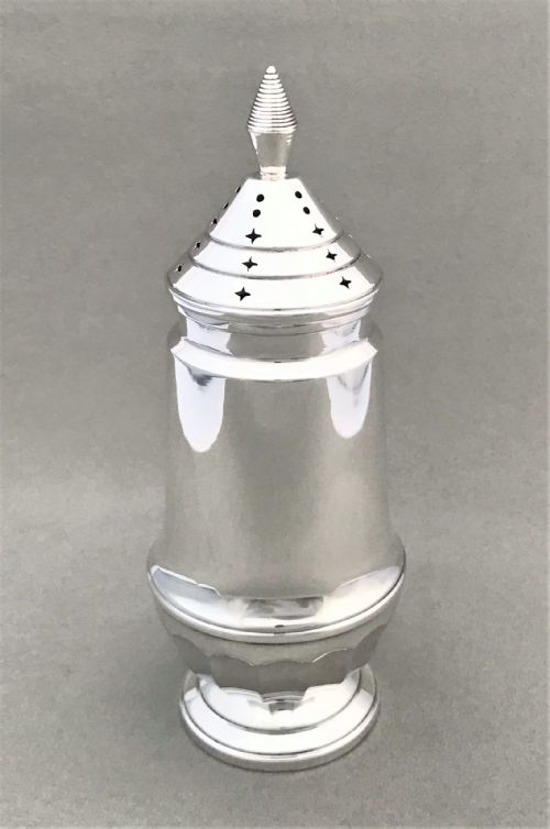 fig 1. A quality Art Deco silver sugar caster