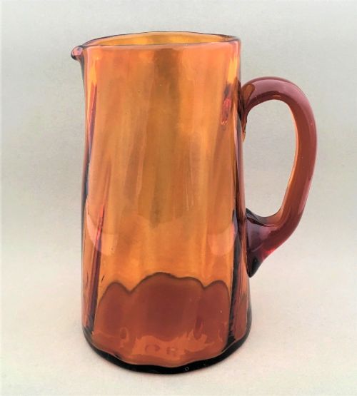 fig 1. An unusual Victorian amber glass water jug