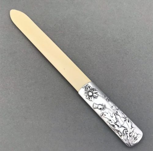 fig 1. A gorgeous Edwardian silver letter opener