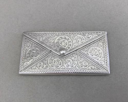 A Gorgeous George V Novelty Silver Card Case