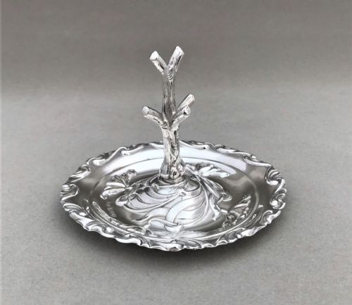 A Lovely Edwardian Chester Silver Ring Tree