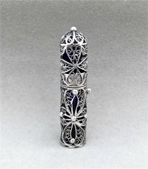 A Stunning Georgian Silver Filigree Scent Flask