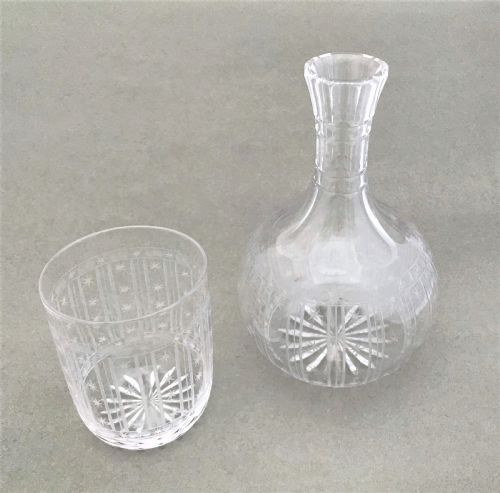 fig 1. A stunning Victorian star cut carafe and beaker
