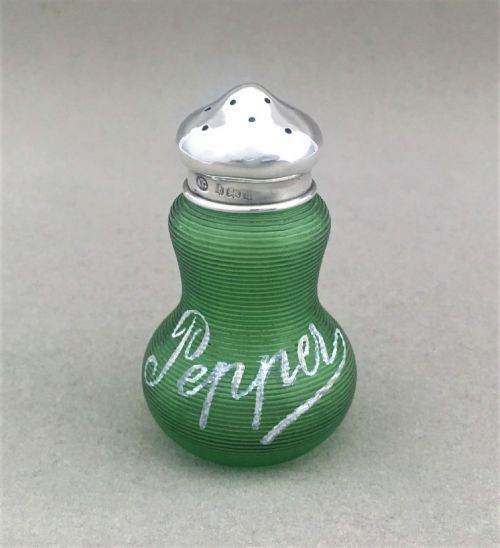 An Edwardian Novelty Silver Mounted Pepper Pot