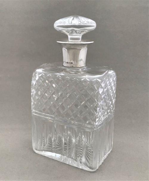An Imposing Silver Mounted George V Decanter