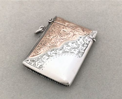 An Outstanding Silver & Gold Edwardian Vesta