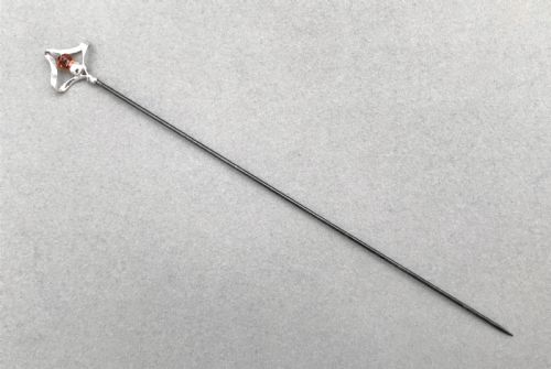 fig 1. A Chester silver hatpin by Charles Horner
