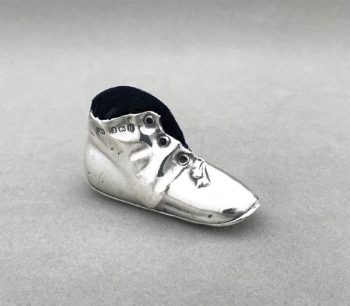 A Delightful Silver 'Old Boot' Pin Cushion