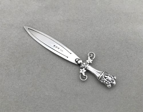 An Edwardian Novelty Silver Dagger Bookmark