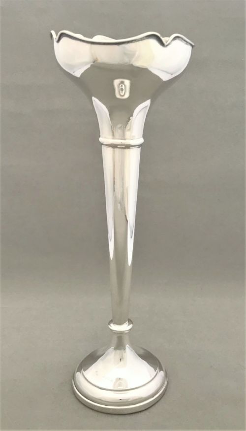 fig 1. A handsome large silver stem vase