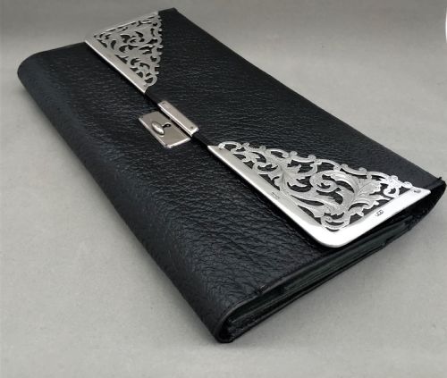 fig 1. A wonderful and rare silver mounted Edwardian Ladies pocketbook