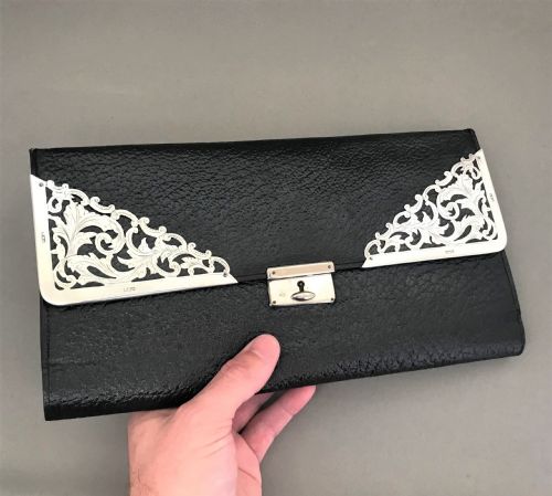 A Wonderful and Rare Silver Mounted Edwardian Ladies Pocketbook