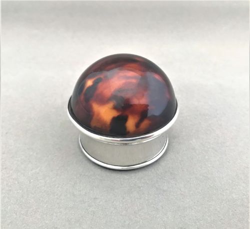 An Rare Edwardian Silver & Tortoiseshell Desk Paperweight