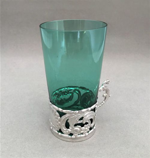An Edwardian William Comyns Silver Cup Holder & Beaker