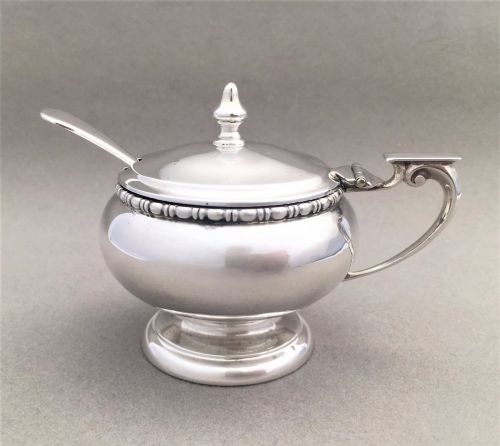 A Handsome George V Silver Mustard Pot