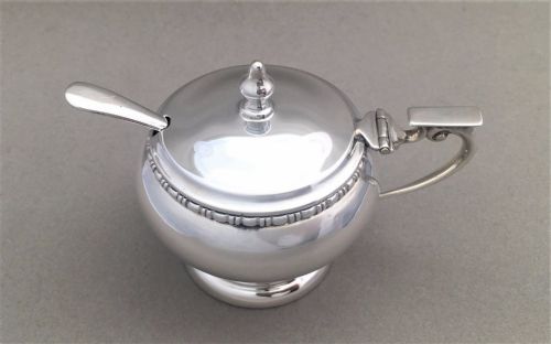 fig 1. A handsome George V silver mustard pot