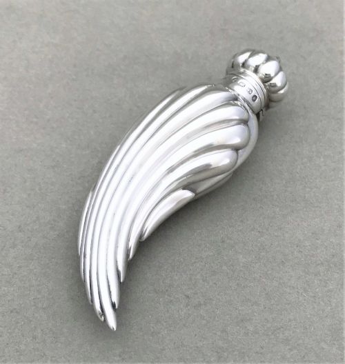 fig 1. A rare Victorian all silver scent bottle