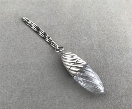 A Gorgeous French Silver 'Bullet' Scent Bottle