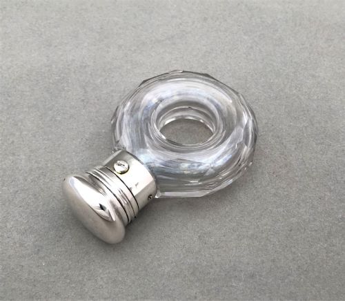 fig 1. A fabulous silver mounted Victorian scent bottle